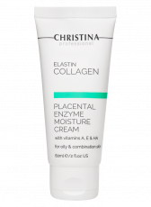 Elastin Collagen Placental Enzyme Moisture Cream with Vit. A, E & HA for oily skin – Увлажняющий крем с витаминами A, E и гиалуроновой кислотой для жирной кожи «Эластин, коллаген, плацентарный фермент» - Косметика, парфюмерия