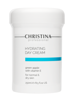 Hydrating Day Cream Green Apple   Vitamin E for normal and dry skin – Увлажняющий дневной крем с витамином Е для нормальной и сухой кожи «Зеленое яблоко» - КОСМЕТИКА ПРОФЕССИОНАЛЬНАЯ.CHRISTINA . Levessime, Arkadia крем, уход, пилинг, маски, SPF, тоники, пенки, умывающие средства, биофито пилинг, маска заатар, противокуперозная маска, растительный пилинг, купить крем Березовский, купить крем Арамиль, ухо