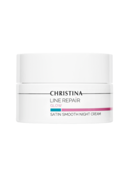 Line Repair Glow Satin Smooth Night Cream – Разглаживающий ночной крем «Сатин» - Косметика, парфюмерия