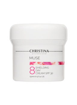 Muse Shielding Day Cream SPF 30 – Дневной защитный крем SPF 30 (шаг 8) - КОСМЕТИКА ПРОФЕССИОНАЛЬНАЯ.CHRISTINA . Levessime, Arkadia крем, уход, пилинг, маски, SPF, тоники, пенки, умывающие средства, биофито пилинг, маска заатар, противокуперозная маска, растительный пилинг, купить крем Березовский, купить крем Арамиль, ухо