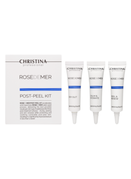 Rose de Mer Post Peel Kit – Набор для постпилингового ухода(Подсушивающая сыворотка Rose de Mer Dry Out, 15 мл / Успокаивающая и увлажняющая сыворотка Rose de Mer Calm & Hydrate, 15 мл / Отшелушивающая и обновляющая крем-маска Rose de Mer Peel & Ren - КОСМЕТИКА ПРОФЕССИОНАЛЬНАЯ.CHRISTINA . Levessime, Arkadia крем, уход, пилинг, маски, SPF, тоники, пенки, умывающие средства, биофито пилинг, маска заатар, противокуперозная маска, растительный пилинг, купить крем Березовский, купить крем Арамиль, ухо