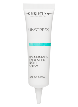 Unstress Harmonizing Eye & Neck Night Cream – Ночной крем для кожи вокруг глаз и шеи - КОСМЕТИКА ПРОФЕССИОНАЛЬНАЯ.CHRISTINA . Levessime, Arkadia крем, уход, пилинг, маски, SPF, тоники, пенки, умывающие средства, биофито пилинг, маска заатар, противокуперозная маска, растительный пилинг, купить крем Березовский, купить крем Арамиль, ухо